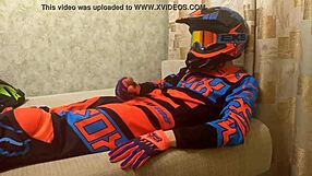 Gay Bikers in Costumes Playing Motocross?