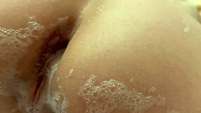 Hot Teen Masturbates In Foam Bathroom