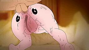 Piplup Touches Bulma's Butt In Pokemon Hentai