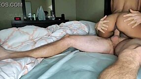 Jojo sucks big white cock rides big dick