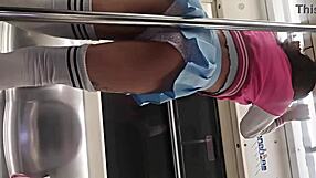Hey, check this femboy flashing panties on the metro in CDMX!