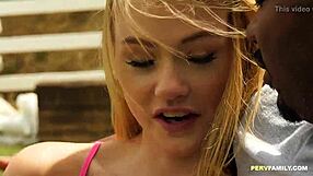 Blonde hannah hays struggles with stepson's huge bbc