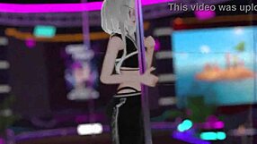 Detailed Vrchat Pole Dancing Performance In Virtual Reality