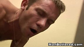 Sweaty gay sex scene with full on gay sex and ejaculation