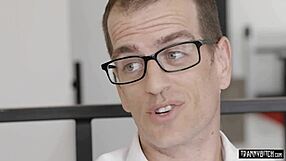 Glamorous Busty Shemale Fucks Her Horny Lover's Asshole