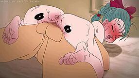 Piplup Touches Bulma's Butt In Pokemon Hentai