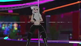 Detailed Vrchat Pole Dancing Performance In Virtual Reality