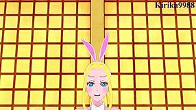 Shizuka Mikazuki and Beatrix Amerhauser in bunny outfits from Zom 100 POV hentai