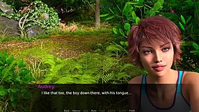 Audrey and john watch a couple having sex in dusklight manor, then she gives him a handjob