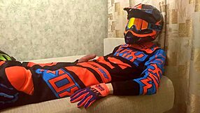 Gay Bikers in Costumes Playing Motocross?