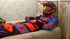 Gay Bikers in Costumes Playing Motocross?