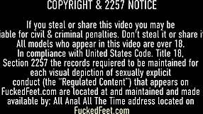 Blonde Stripper Candy Milks Cock With Oiled Feet And Toes