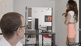 Glamorous Busty Shemale Fucks Her Horny Lover's Asshole