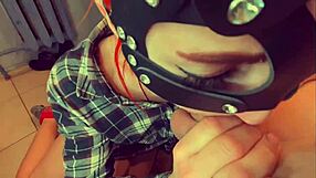 watch this redhead take a CUMSHOT in her throat