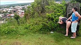 Park camera catches blonde slut bent over for doggystyle in public.