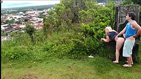 Park camera catches blonde slut bent over for doggystyle in public.