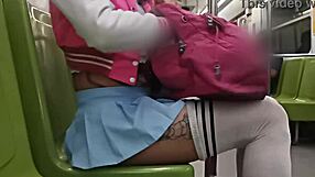 Hey, check this femboy flashing panties on the metro in CDMX!