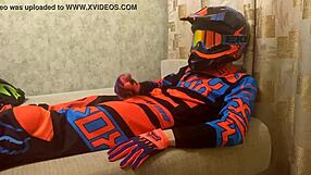 Gay Bikers in Costumes Playing Motocross?