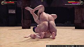 Ethan vs Desa II in Rough Naked 3D Anal Fight