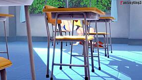 Android 18 and Videl in lesbian fantasy action from Dragon Ball Zex