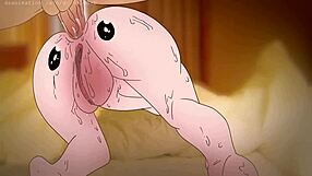 Piplup Touches Bulma's Butt In Pokemon Hentai