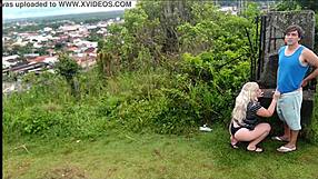 Park camera catches blonde slut bent over for doggystyle in public.