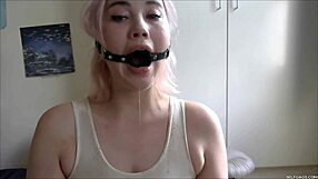 i dive deep into throating dildo gagging adventures with blonde slut vibrator