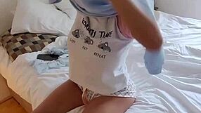 sheila ortega starts her morning rubbing that pussy.