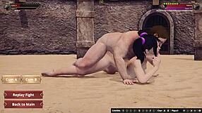 Ethan vs Desa II in Rough Naked 3D Anal Fight