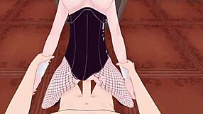 Shizuka Mikazuki and Beatrix Amerhauser in bunny outfits from Zom 100 POV hentai