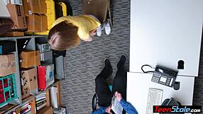 crying russian teen with small tits gets punished by fucking after stealing