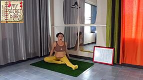 Nude Yoga Compilation Shows Woman Practicing in Panties at Gym Secretly