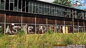 Young Gothic Teen Picked Up for Outdoor POV Sex Without Condom