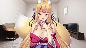 Intense ejaculation play with fox girl in hentai game