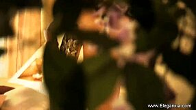 dancing sensual exotic display by milf brunette