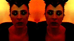 I'm going crazy over this halloween witch with big tits fingering herself.