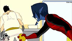 Nightcrawler teleport fail blooper in anime cartoon