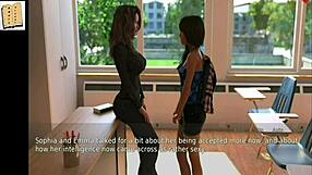 A wife and her mother-in-law engage in a fun game together.