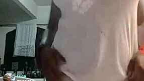 Brazilian bbw teases with big tits on webcam in fat show.