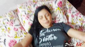 Sexy latina fucks horny lover hard at home in bisexual curvy action!