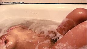 European Babe Fingers Hairy Pussy In Wet Lesbian Masturbation Scene