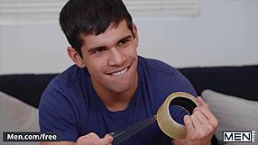 Wrestling and getting wrestled in a gay hardcore sex video