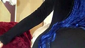 I'm playing with my ass in bed, wearing a thong