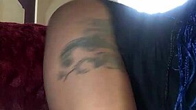 A ebony girl gets naughty in bed