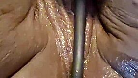 Ebony wife pleasures her big ass