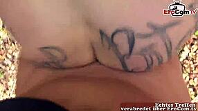 A tatooed German cougar to be picked and to be embraced and kissed on the hitchhiking dating