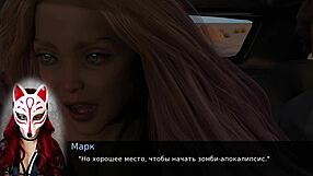 Blonde milf in cosplay and costumes engages in rough outdoor sex with big tits on display.