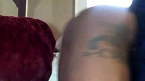 I'm playing with my ass in bed, wearing a thong