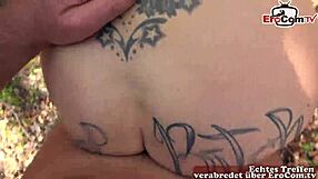 A tatooed German cougar to be picked and to be embraced and kissed on the hitchhiking dating