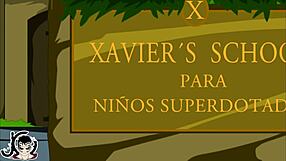 Nightcrawler teleport fail blooper in anime cartoon